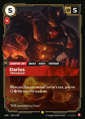 Darius - Trifarian [OGN-027a] — ฟอยล์