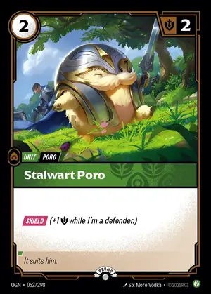Stalwart Poro (Origins Nexus Night Promo) [OGN-052-P] — ฟอยล์