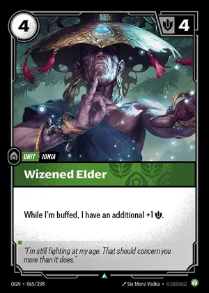 Wizened Elder OGN-065 ฟอยล์ — การ์ด Riftbound