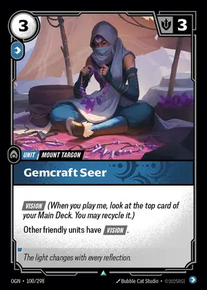 Gemcraft Seer OGN-100 ปกติ — การ์ด Riftbound