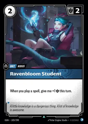 Ravenbloom Student OGN-103 ปกติ — การ์ด Riftbound