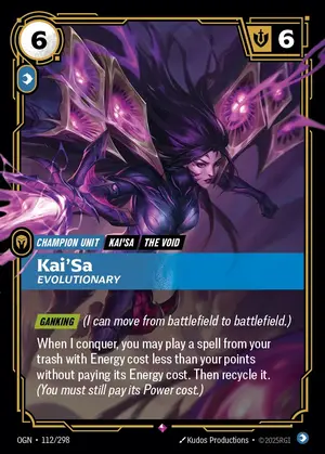 Kai'Sa - Evolutionary [OGN-112] — ฟอยล์