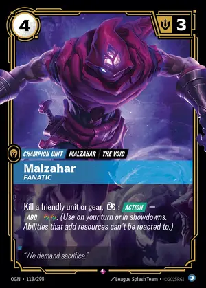 Malzahar - Fanatic [OGN-113] — ฟอยล์