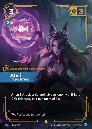 Ahri - Inquisitive [OGN-119a] — ฟอยล์