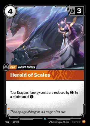 Herald of Scales OGN-140 ปกติ — การ์ด Riftbound