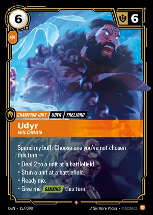 Udyr - Wildman OGN-157 ฟอยล์ — การ์ด Riftbound