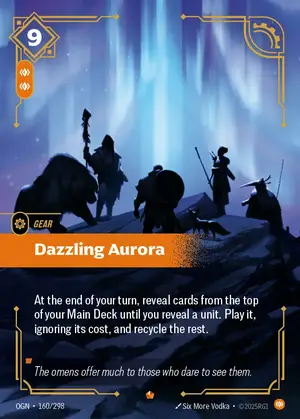 Dazzling Aurora OGN-160 ฟอยล์ — การ์ด Riftbound