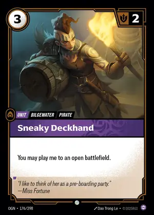 Sneaky Deckhand OGN-176 ปกติ — การ์ด Riftbound