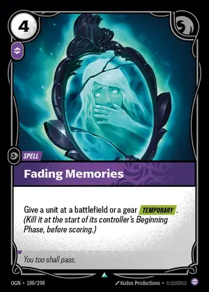 Fading Memories OGN-180 ปกติ — การ์ด Riftbound