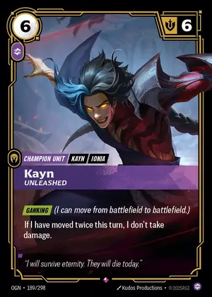 Kayn - Unleashed [OGN-189] — ฟอยล์