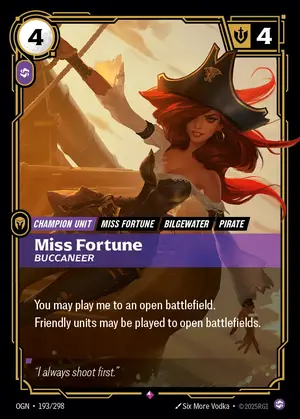 Miss Fortune - Buccaneer [OGN-193] — ฟอยล์