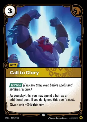 Call to Glory OGN-207 ปกติ — การ์ด Riftbound