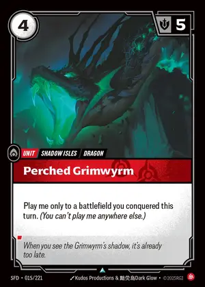 Perched Grimwyrm [SFD-015] — ปกติ