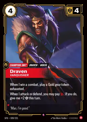 Draven - Vanquisher [SFD-020] — ฟอยล์