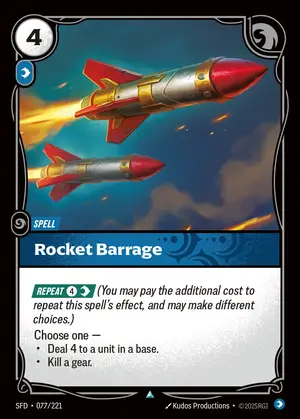 Rocket Barrage SFD-077 ปกติ — การ์ด Riftbound