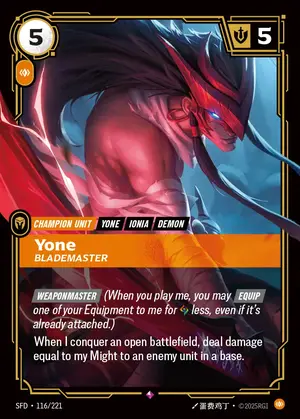 Yone - Blademaster [SFD-116] — ฟอยล์