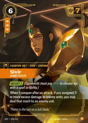 Sivir - Ambitious SFD-120 ฟอยล์ — การ์ด Riftbound