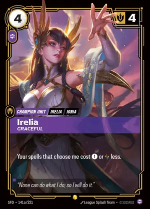 Irelia - Graceful SFD-141A ฟอยล์ — การ์ด Riftbound