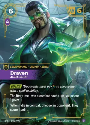 Draven - Audacious SFD-148A ฟอยล์ — การ์ด Riftbound