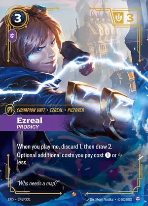 Ezreal - Prodigy SFD-149 ฟอยล์ — การ์ด Riftbound