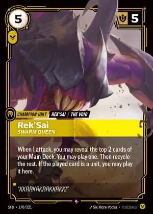 Rek'Sai - Swarm Queen [SFD-170] — ฟอยล์