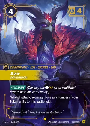 Azir - Sovereign SFD-177A ฟอยล์ — การ์ด Riftbound