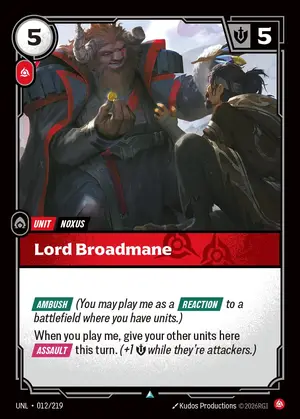 Lord Broadmane [UNL-012] — ปกติ
