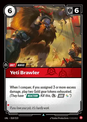 Yeti Brawler [UNL-018] — ปกติ