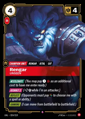 Rengar - Unseen UNL-024 ฟอยล์ — การ์ด Riftbound