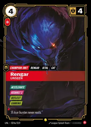 Rengar - Unseen [UNL-024A] — ฟอยล์