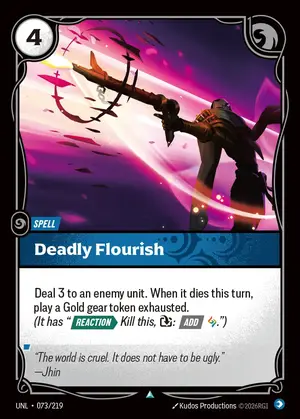 Deadly Flourish UNL-073 ปกติ — การ์ด Riftbound