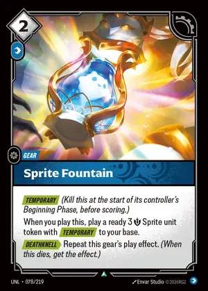 Sprite Fountain UNL-078 ฟอยล์ — การ์ด Riftbound