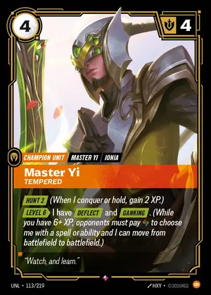 Master Yi - Tempered [UNL-113] — ฟอยล์