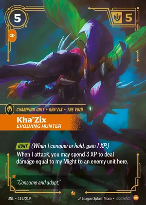 Kha'Zix - Evolving Hunter [UNL-119] — ฟอยล์