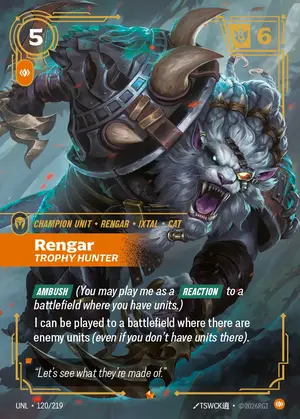 Rengar - Trophy Hunter [UNL-120] — ฟอยล์