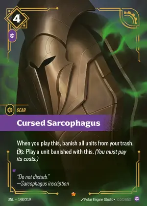 Cursed Sarcophagus UNL-148 ฟอยล์ — การ์ด Riftbound