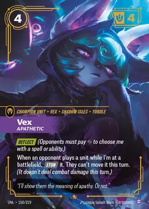 Vex - Apathetic UNL-150 ฟอยล์ — การ์ด Riftbound