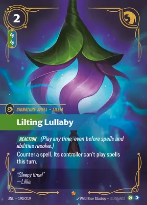 Lilting Lullaby UNL-190 ฟอยล์ — การ์ด Riftbound