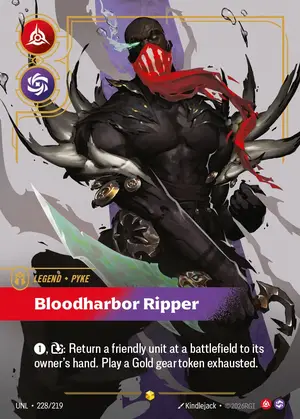 Pyke - Bloodharbor Ripper UNL-228 ฟอยล์ — การ์ด Riftbound