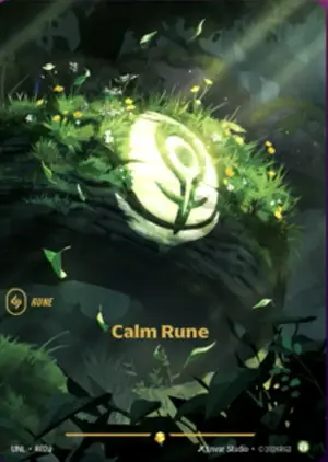 Calm Rune UNL-R02a ฟอยล์ — รูน Riftbound