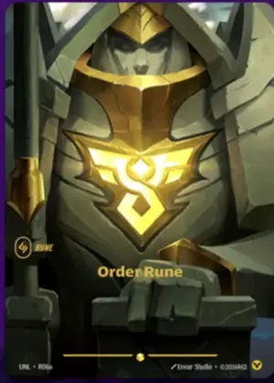 Order Rune [UNL-R06a] — ฟอยล์
