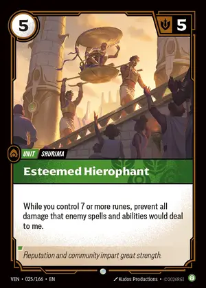 Esteemed Hierophant [VEN-025] — ปกติ