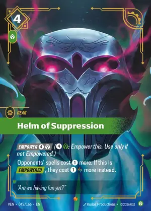 Helm of Suppression VEN-045 ฟอยล์ — การ์ด Riftbound