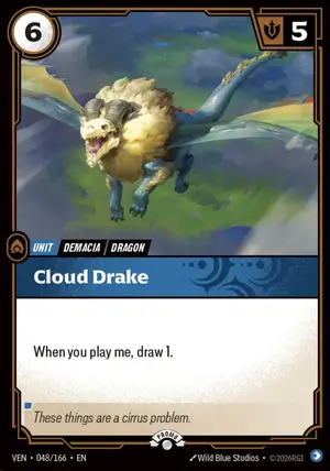 Cloud Drake (Vendetta Nexus Night Promo) VEN-048-P ฟอยล์ — การ์ด Riftbound