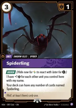 Spiderling (Vendetta Nexus Night Promo) VEN-097-P ฟอยล์ — การ์ด Riftbound