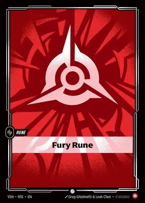รูนแดง Fury Rune (R01) — ปกติ (คละเซ็ต)