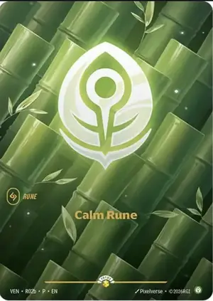 Calm Rune (Vendetta Nexus Night Promo) VEN-R02b-P ฟอยล์ — รูน Riftbound