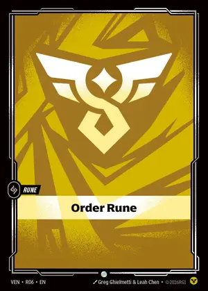 รูนเหลือง Order Rune (R06) — ปกติ (คละเซ็ต)