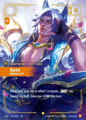 Sett - Brawler VEN-SP4 ฟอยล์ — การ์ด Riftbound