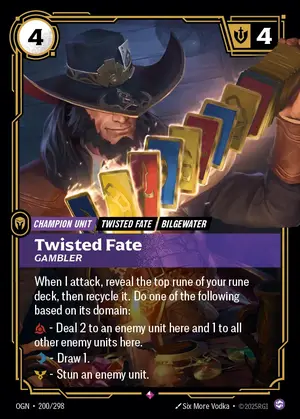 Twisted Fate - Gambler [OGN-200] — ฟอยล์